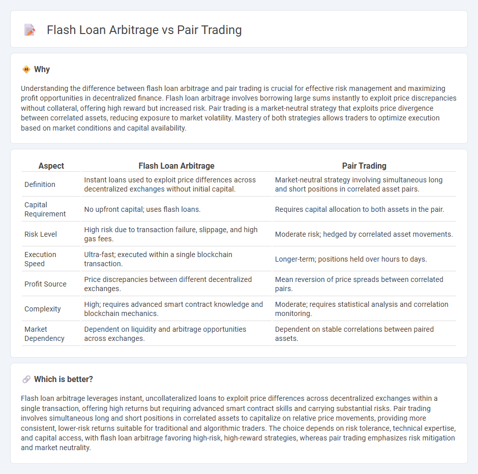 Flash Loan Arbitrage vs Pair Trading in Trading