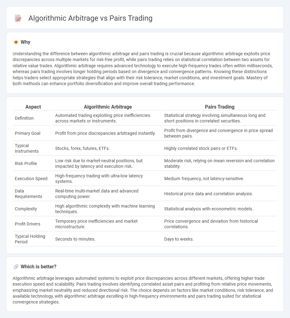 Algorithmic Arbitrage vs Pairs Trading in Trading