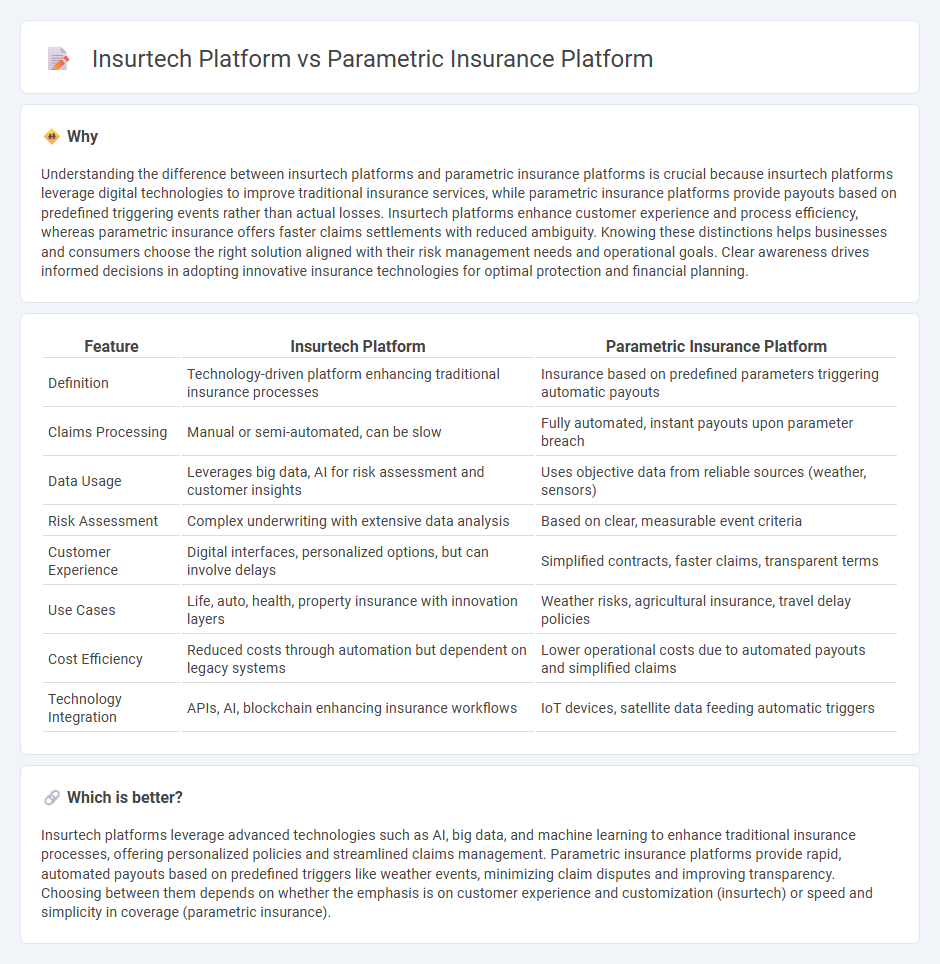 Insurtech Platform vs Parametric Insurance Platform in Insurance
