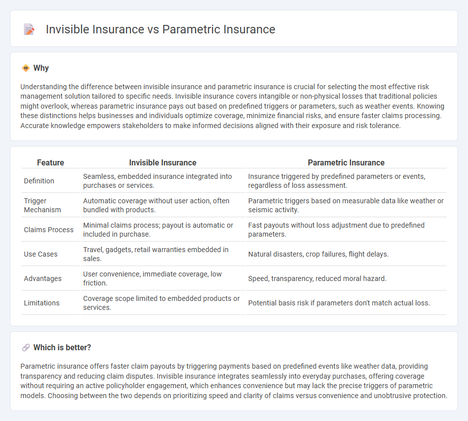 Invisible Insurance vs Parametric Insurance in Insurance