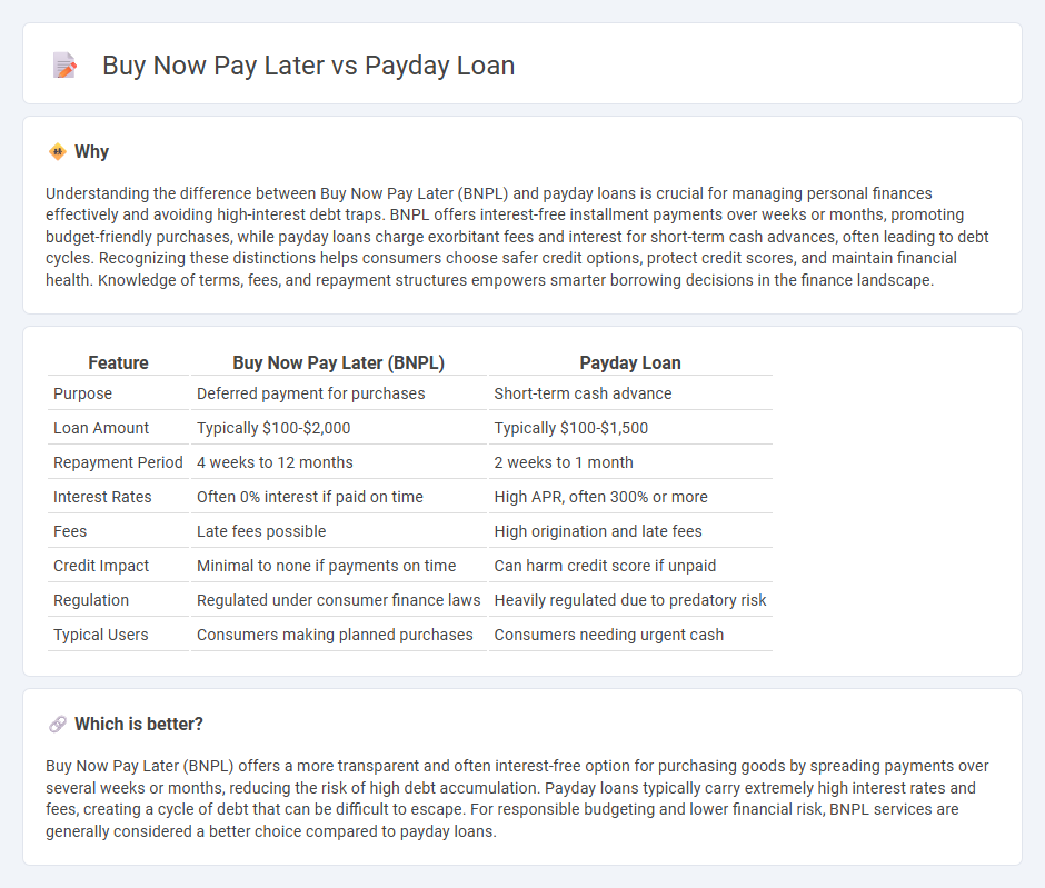 Buy Now Pay Later vs Payday Loan in Finance