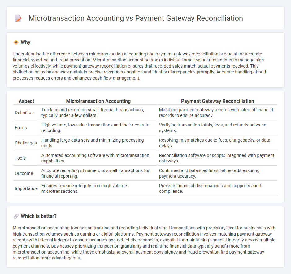 Microtransaction Accounting vs Payment Gateway Reconciliation in Accounting