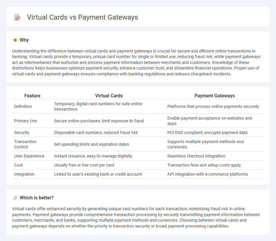 Virtual Cards vs Payment Gateways in Banking