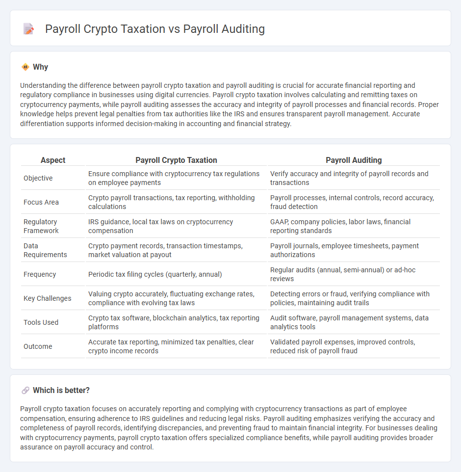 Payroll Crypto Taxation vs Payroll Auditing in Accounting