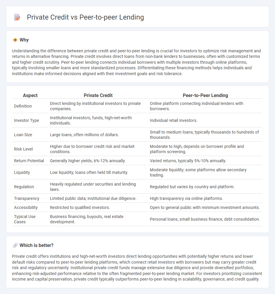 Private Credit vs Peer-To-Peer Lending in Finance