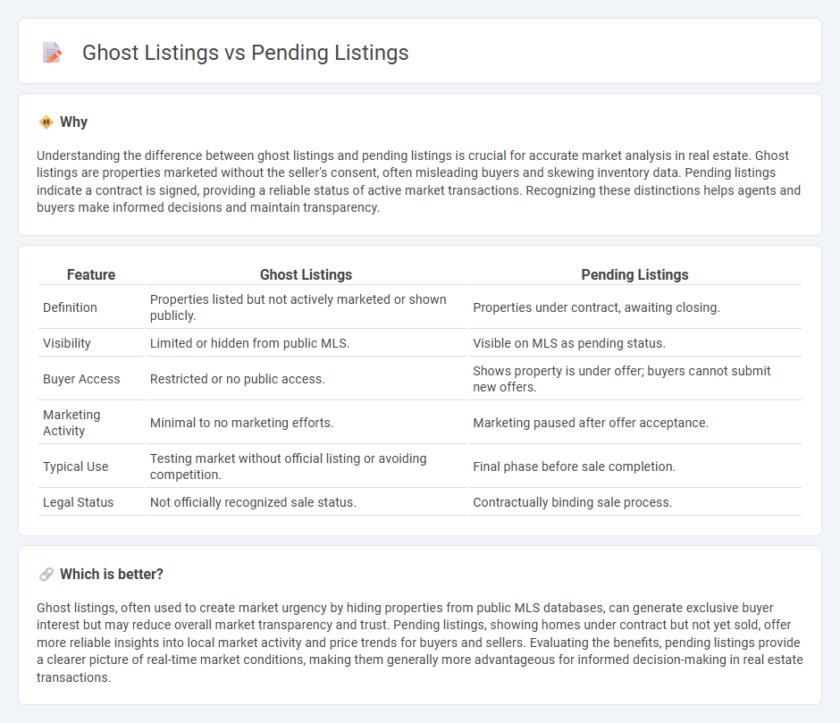 Ghost Listings vs Pending Listings in Real Estate