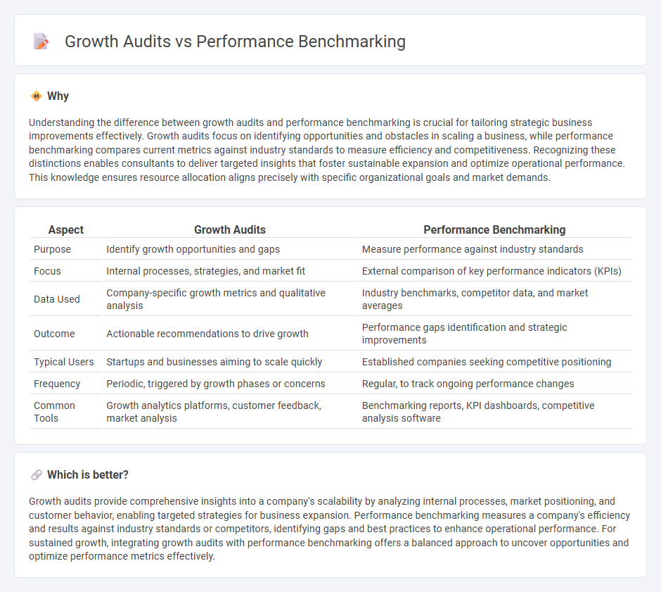 Growth Audits vs Performance Benchmarking in Consulting