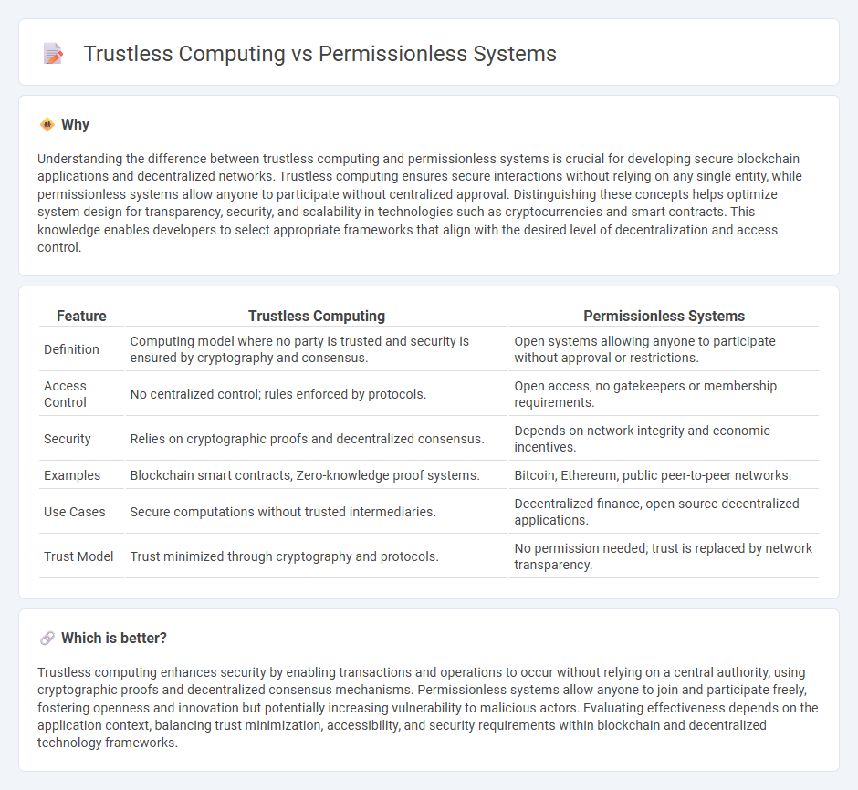 Trustless Computing vs Permissionless Systems in Technology