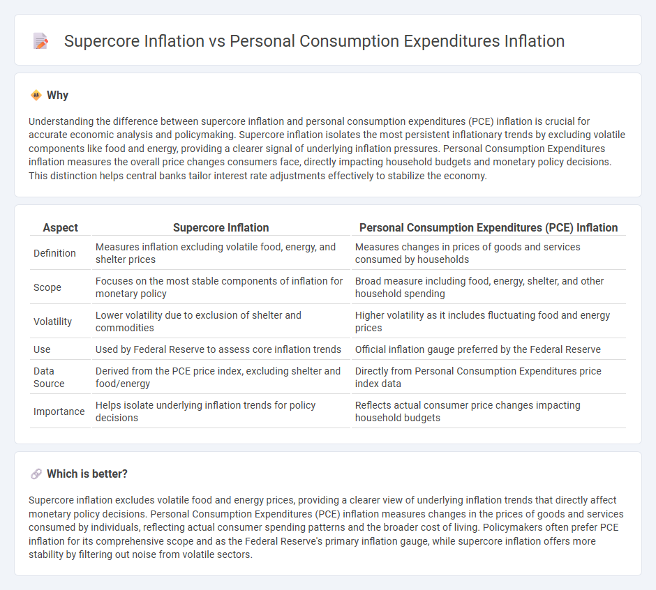 Supercore Inflation vs Personal Consumption Expenditures Inflation in Economy
