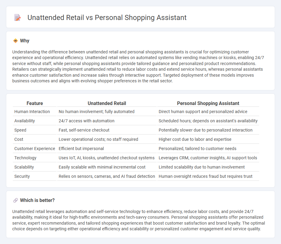 Unattended Retail vs Personal Shopping Assistant in Retail