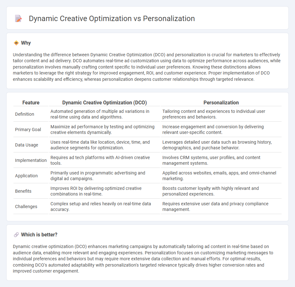 Dynamic Creative Optimization vs Personalization in Marketing