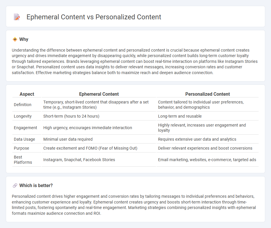 Ephemeral Content vs Personalized Content in Marketing