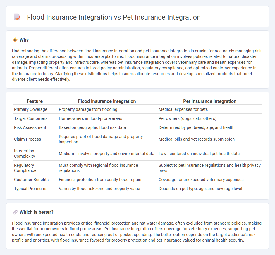 Flood Insurance Integration vs Pet Insurance Integration in Insurance