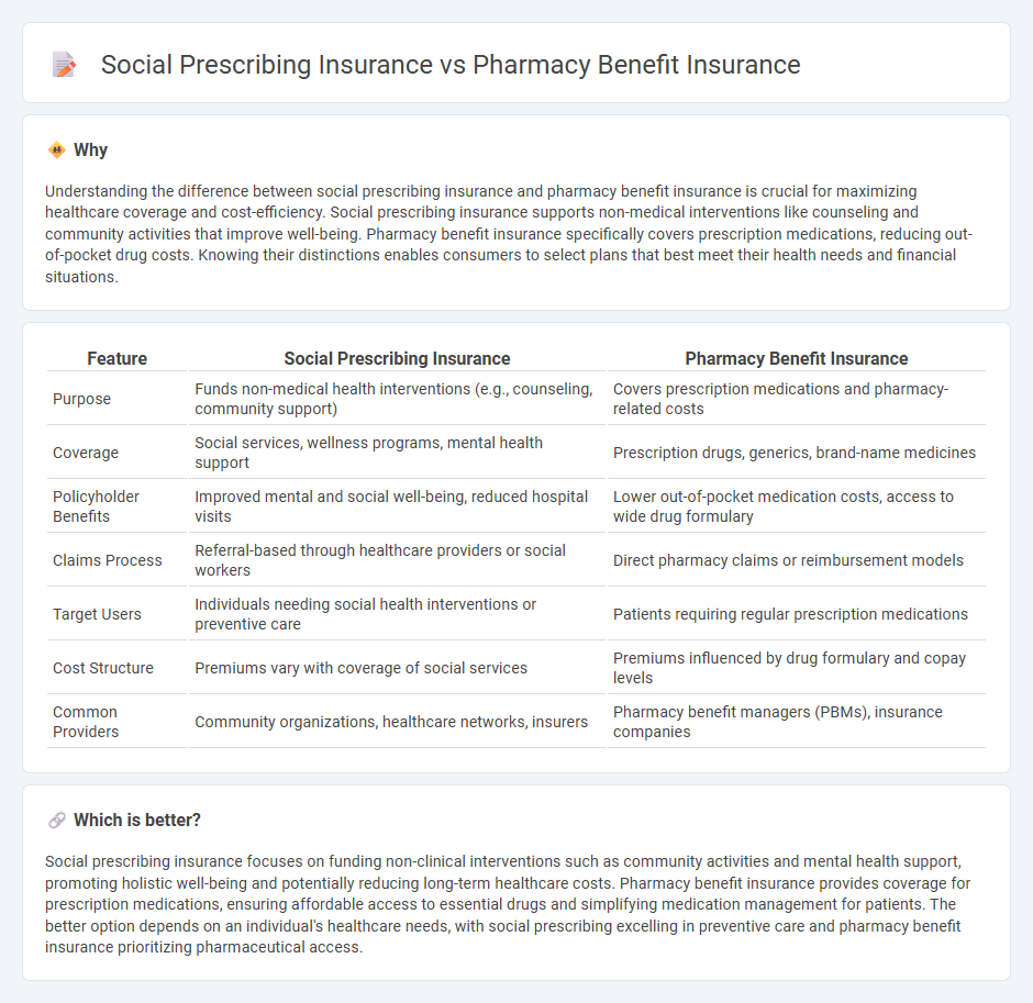 Social Prescribing Insurance vs Pharmacy Benefit Insurance in Insurance