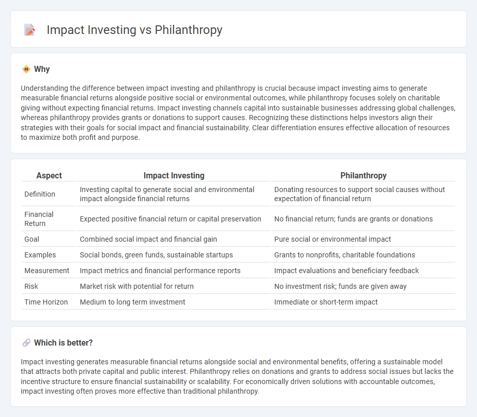 Impact Investing vs Philanthropy in Finance