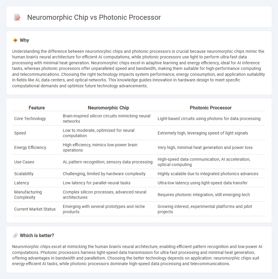 Neuromorphic Chip vs Photonic Processor in Technology