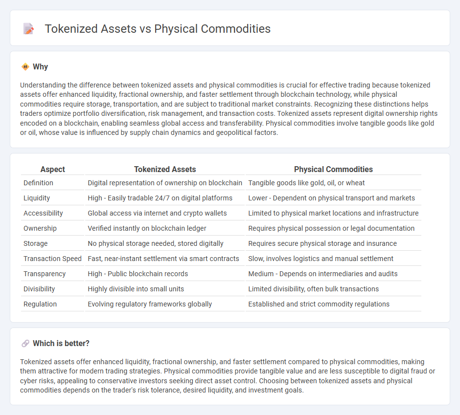 Tokenized Assets vs Physical Commodities in Trading