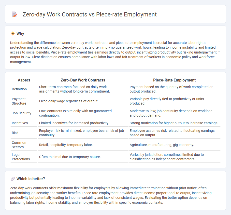 Zero-Day Work Contracts vs Piece-Rate Employment in Economy