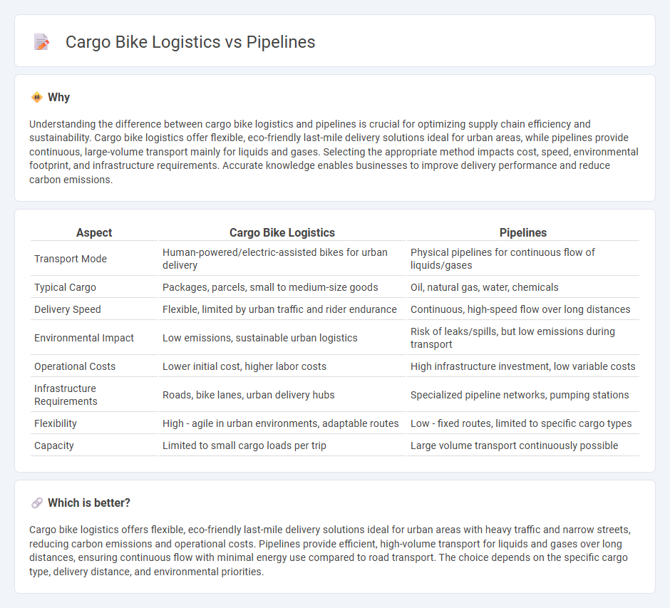 Cargo Bike Logistics vs Pipelines in Logistics