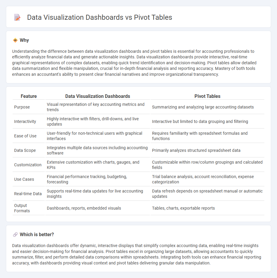 Data Visualization Dashboards vs Pivot Tables in Accounting