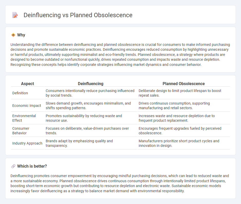 Deinfluencing vs Planned Obsolescence in Economy