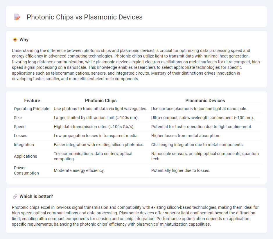 Photonic Chips vs Plasmonic Devices in Technology