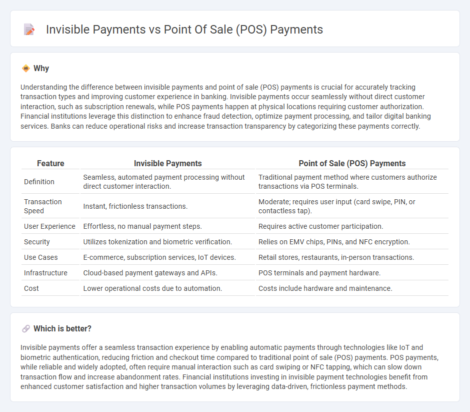 Invisible Payments vs Point Of Sale (Pos) Payments in Banking