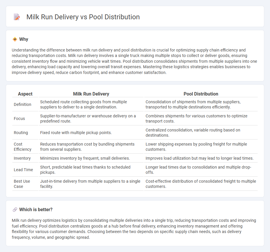 Milk Run Delivery vs Pool Distribution in Logistics