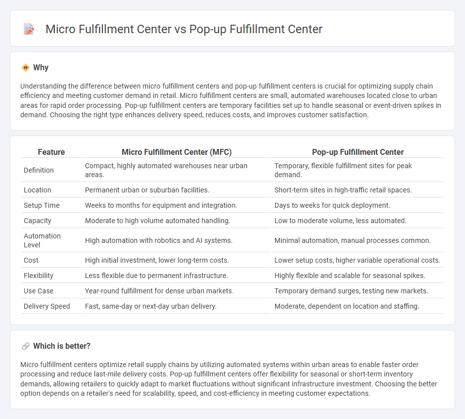 Micro Fulfillment Center vs Pop-Up Fulfillment Center in Retail