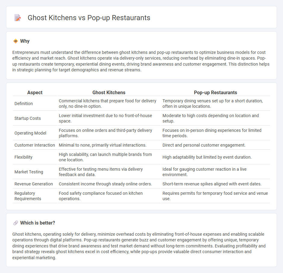 Ghost Kitchens vs Pop-Up Restaurants in Entrepreneurship