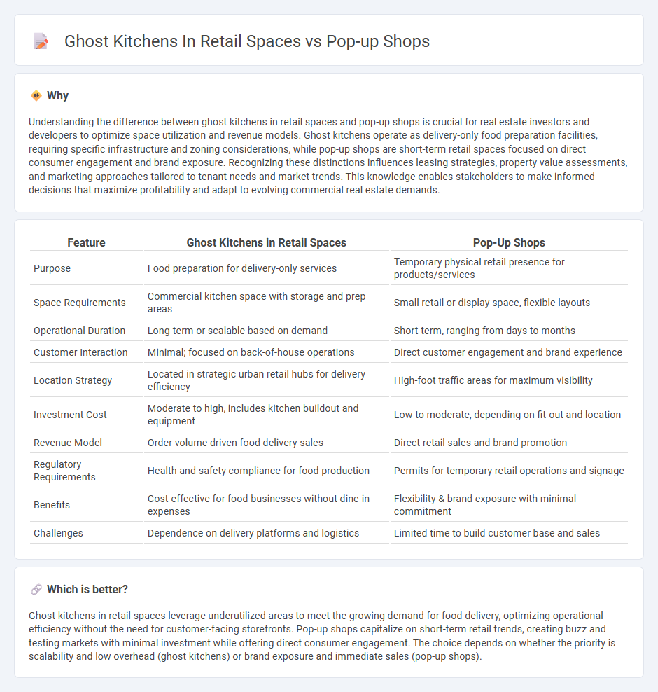 Ghost Kitchens In Retail Spaces vs Pop-Up Shops in Real Estate