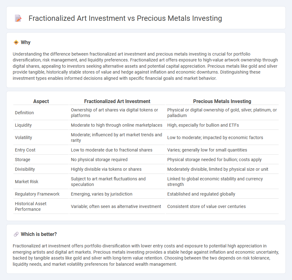 Fractionalized Art Investment vs Precious Metals Investing in Investment