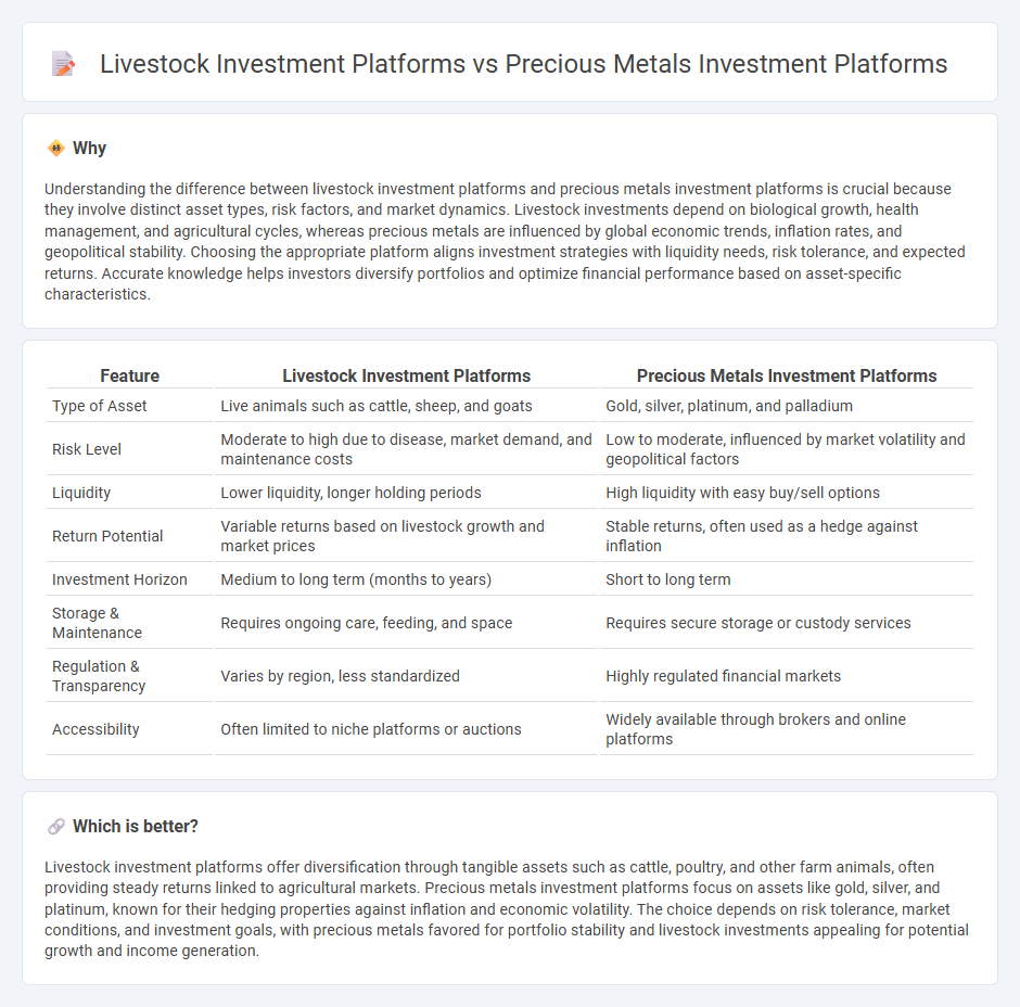 Livestock Investment Platforms vs Precious Metals Investment Platforms in Investment
