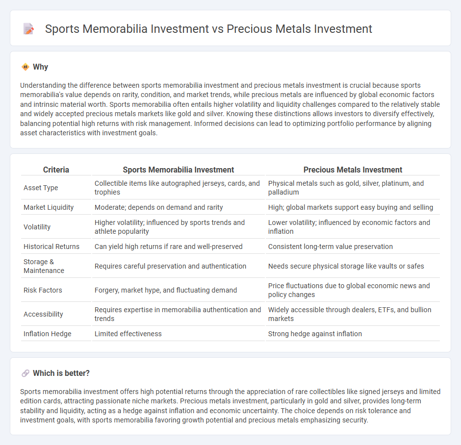 Sports Memorabilia Investment vs Precious Metals Investment in Investment