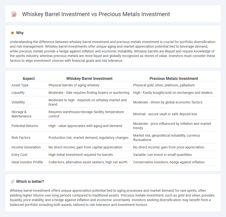 Whiskey Barrel Investment vs Precious Metals Investment in Investment