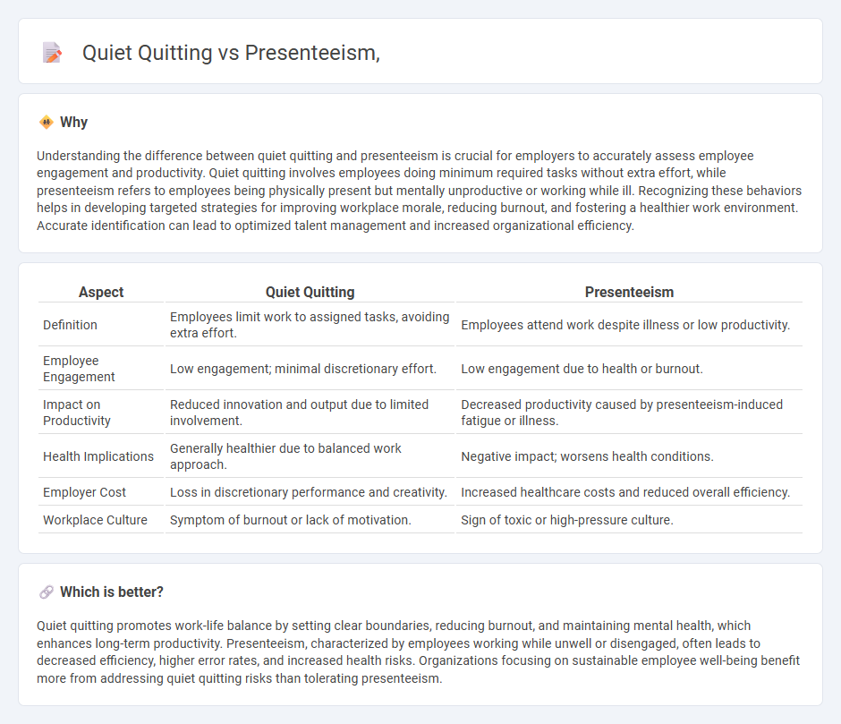 Quiet Quitting vs Presenteeism, in Employment