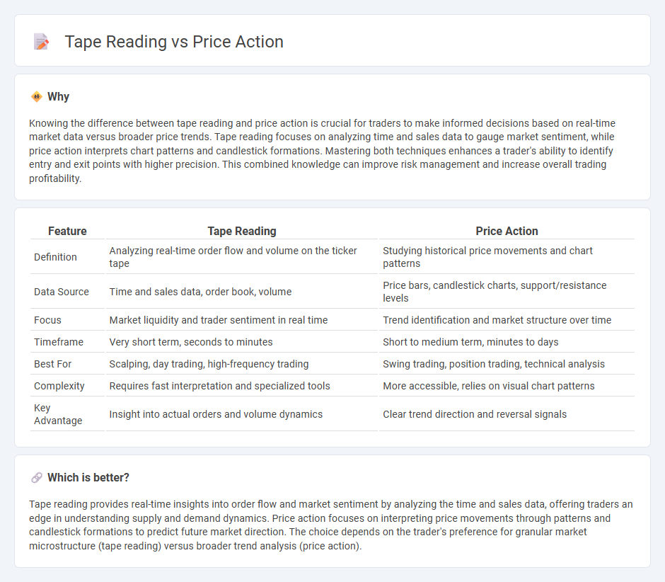 Tape Reading vs Price Action in Trading