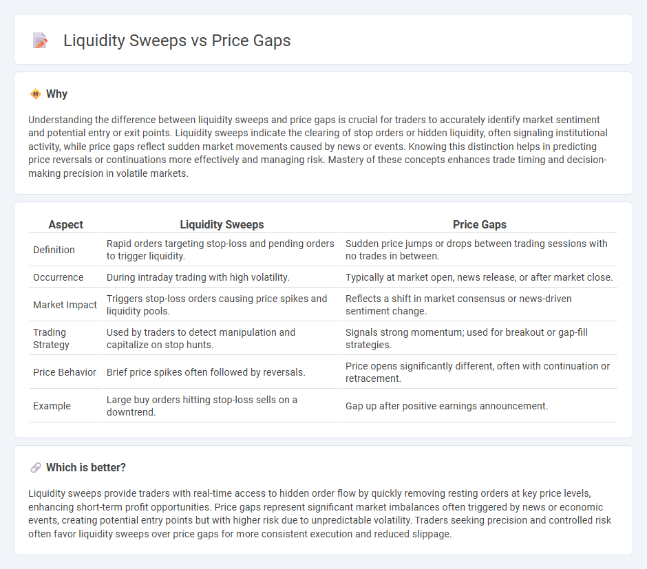 Liquidity Sweeps vs Price Gaps in Trading