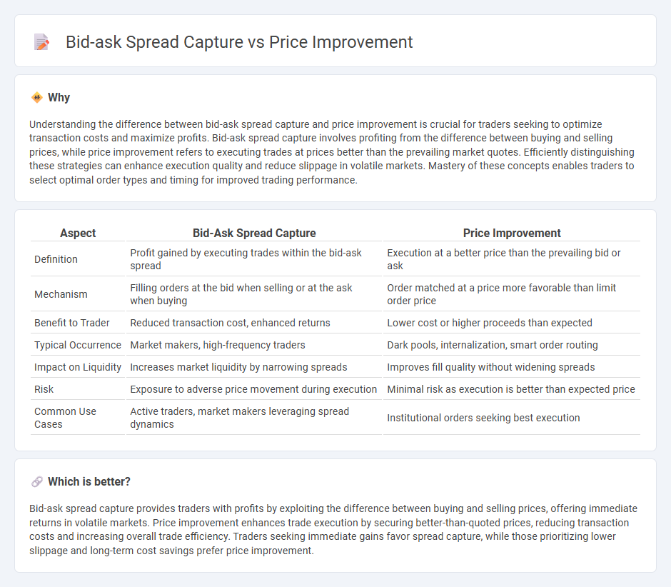 Bid-Ask Spread Capture vs Price Improvement in Trading