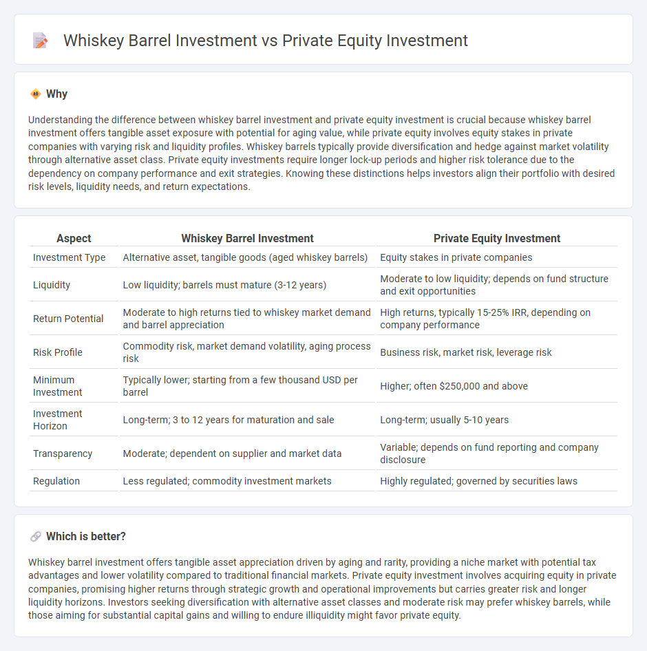 Whiskey Barrel Investment vs Private Equity Investment in Investment