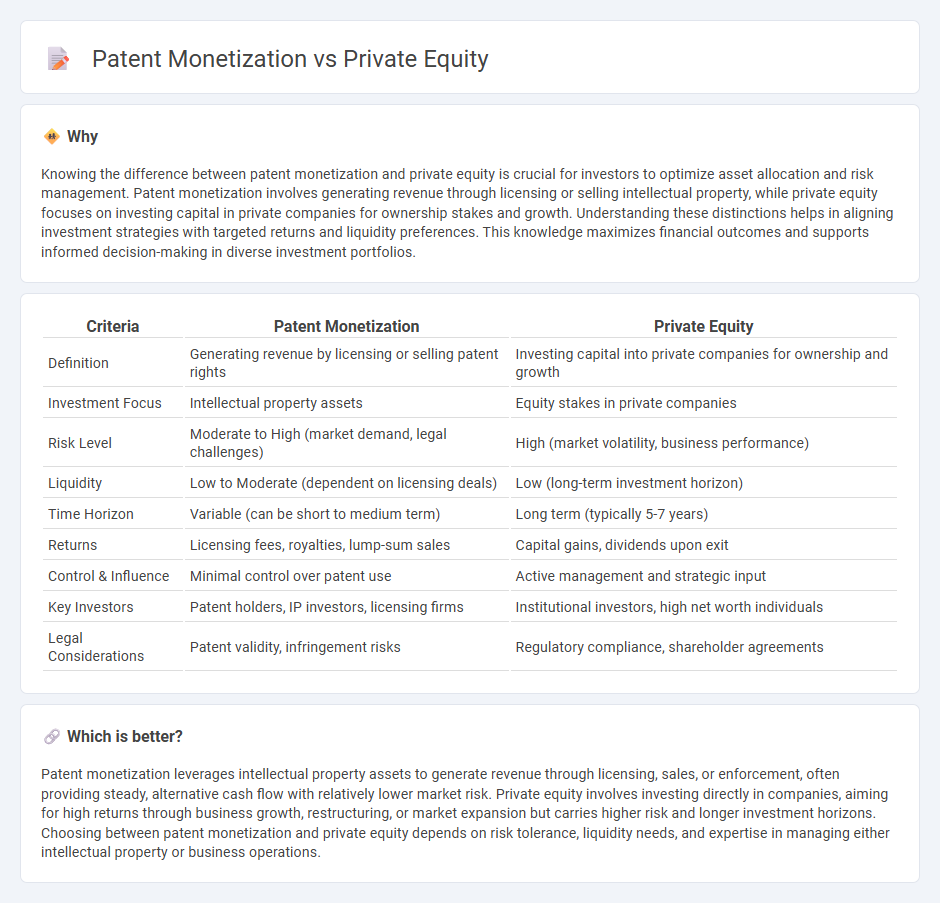 Patent Monetization vs Private Equity in Investment