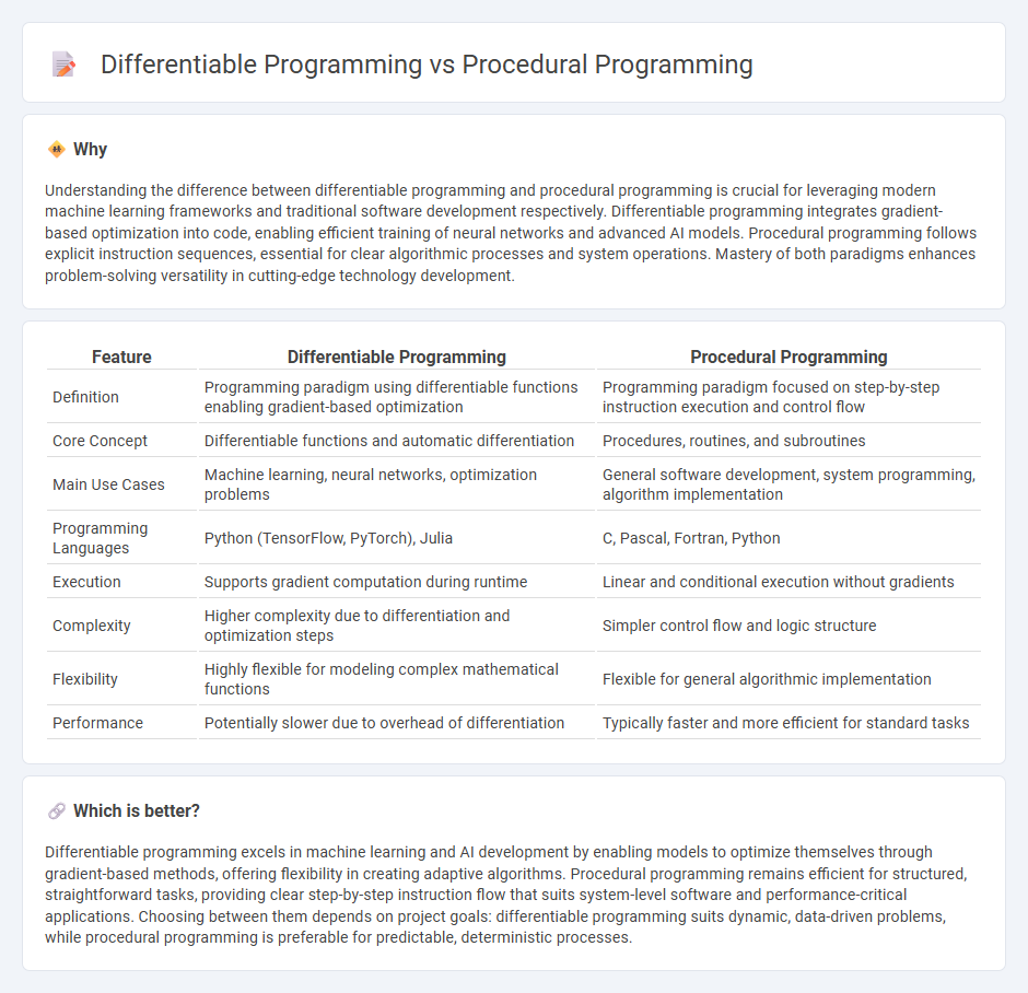 Differentiable Programming vs Procedural Programming in Technology