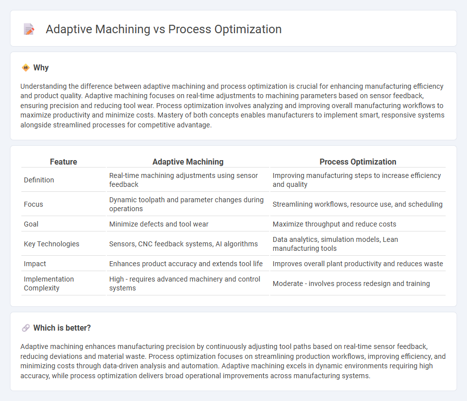 Adaptive Machining vs Process Optimization in Manufacturing