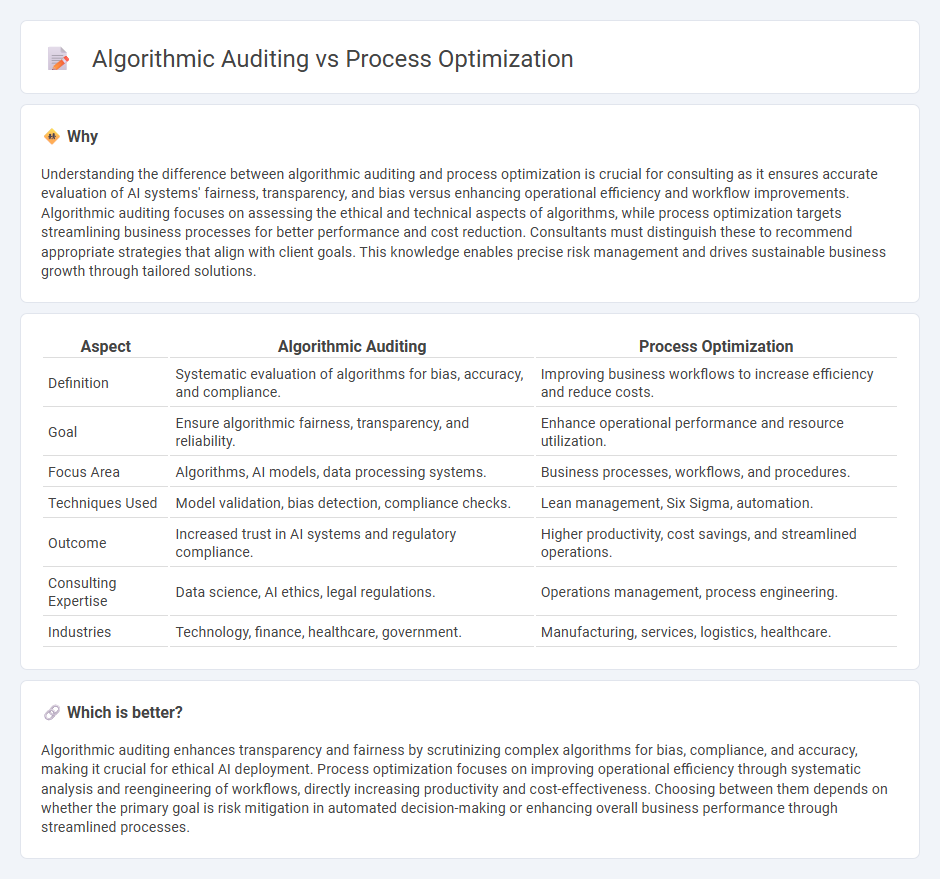 Algorithmic Auditing vs Process Optimization in Consulting