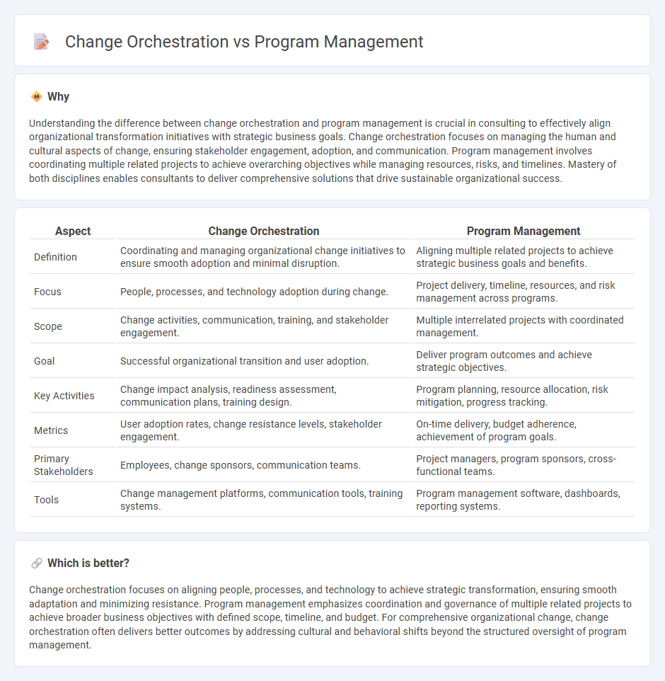 Change Orchestration vs Program Management in Consulting