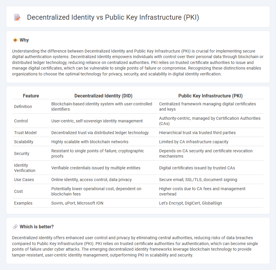 Decentralized Identity vs Public Key Infrastructure (Pki) in Technology