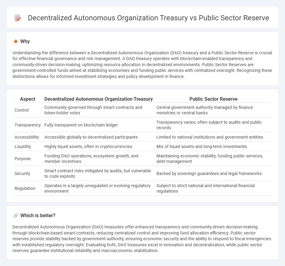 Decentralized Autonomous Organization Treasury vs Public Sector Reserve in Finance