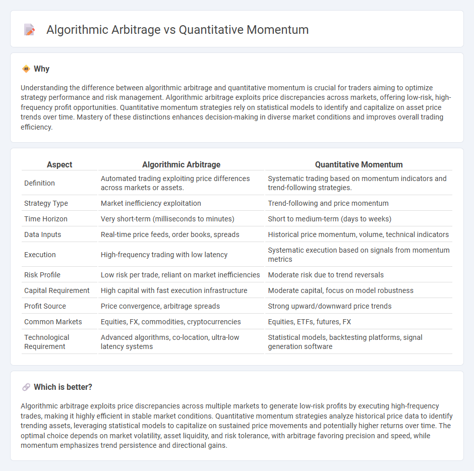 Algorithmic Arbitrage vs Quantitative Momentum in Trading