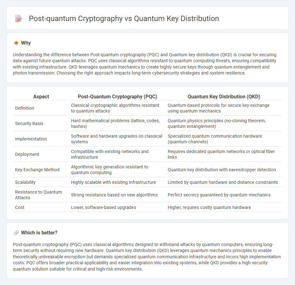 Post-Quantum Cryptography vs Quantum Key Distribution in Technology