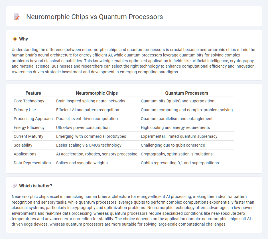 Neuromorphic Chips vs Quantum Processors in Technology